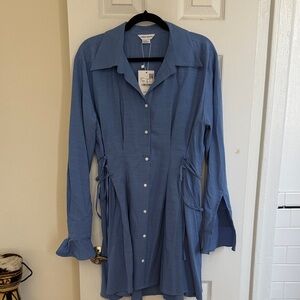 Long Sleeve Blue Dress